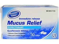 Premier Value Chest Congestion and Cough Relief (Generic Guaifenesin)